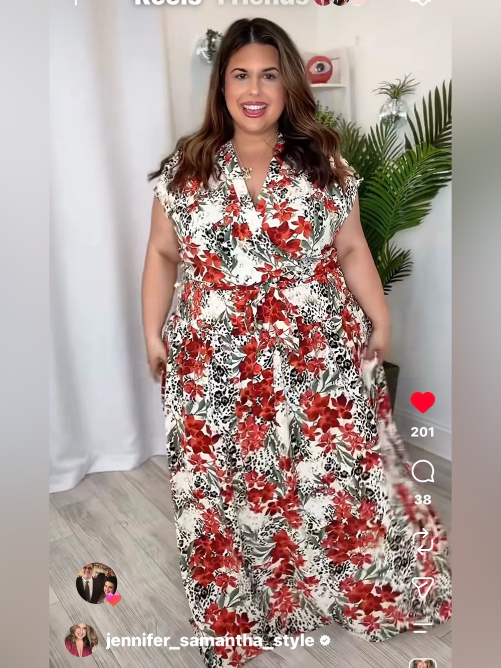Plus Animal Floral Maxi Dress